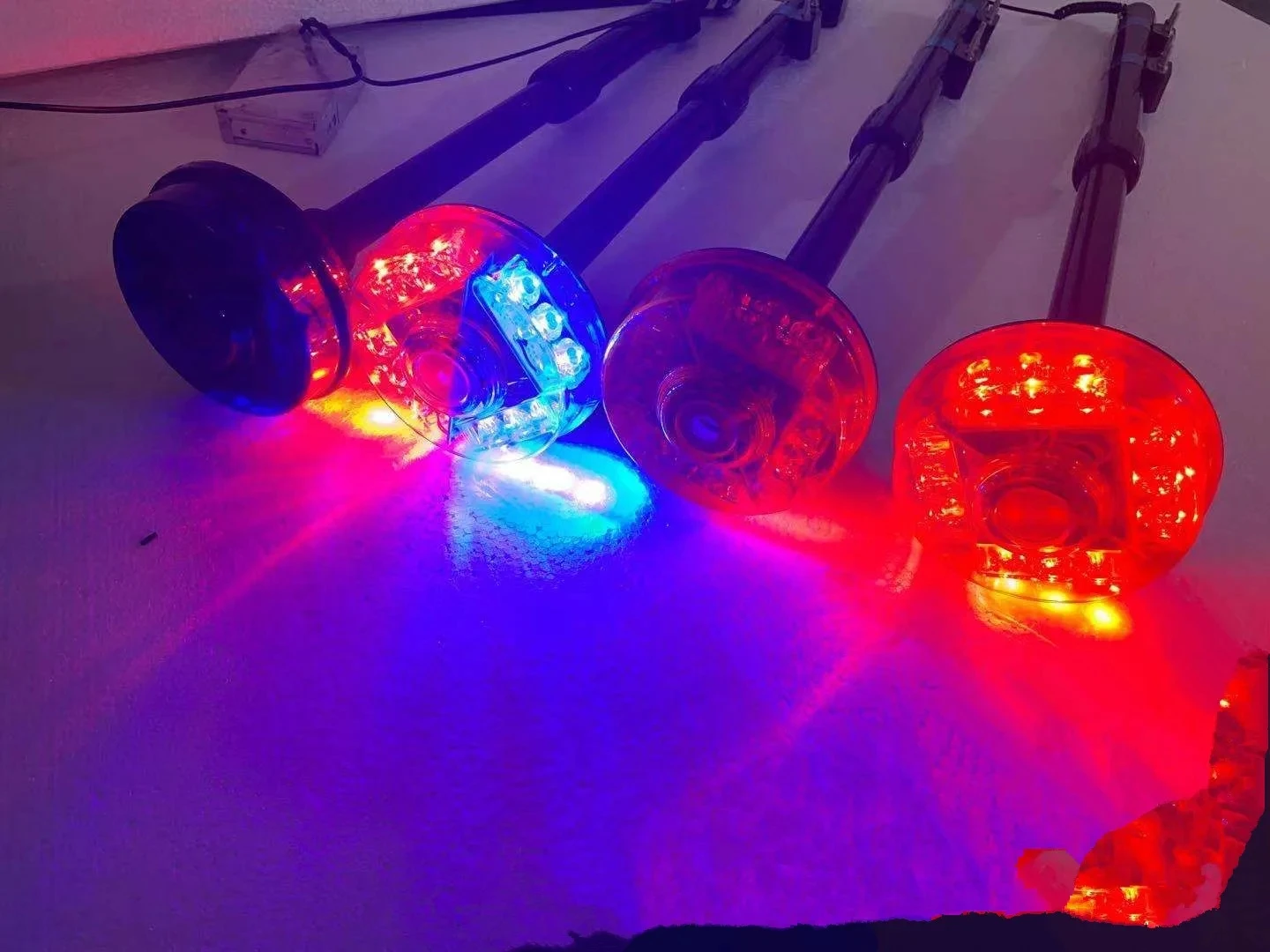 12W Led Motorbike Rear tail strobe Warning light,Police motorcycle Emergency light,100cm Scalable pole mount,waterproof