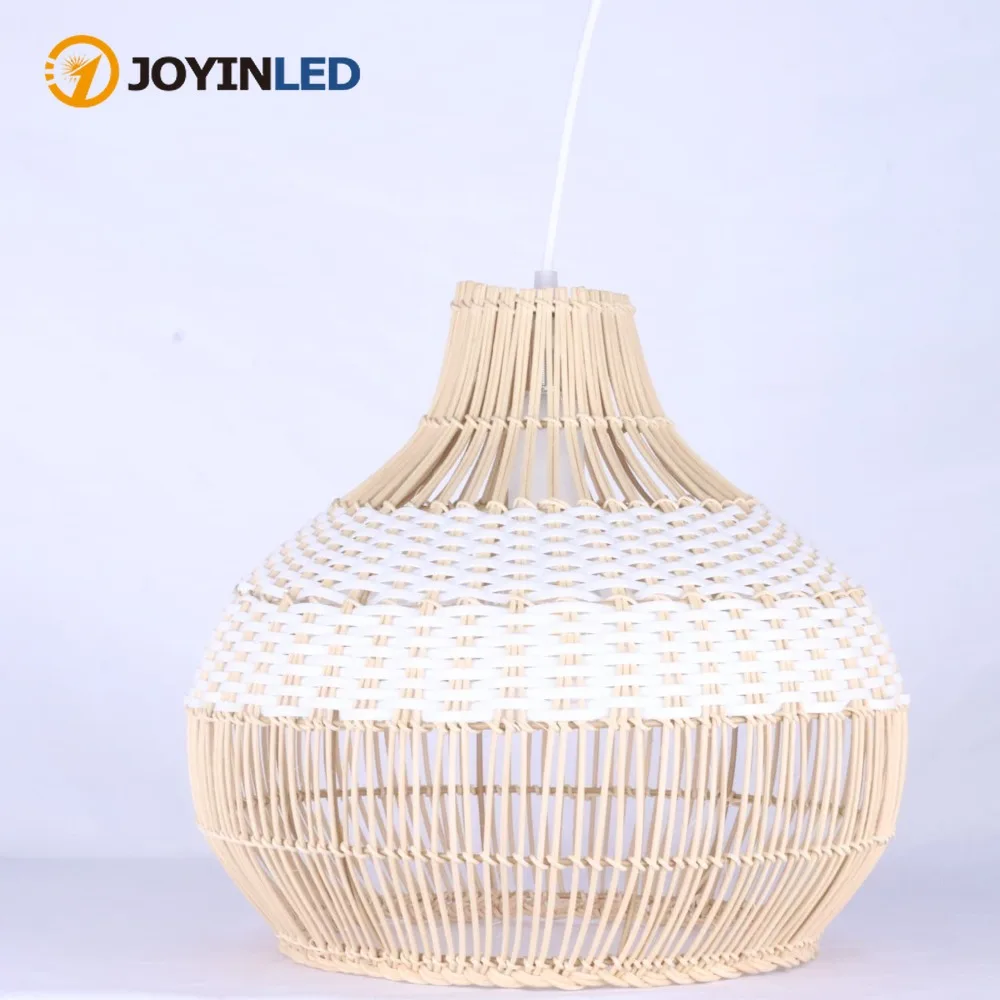 

JOYINLED Antique Rattan Chandelier Handcrafted Rattan Pendant Light Lampshade Restaurant Hotel Living Room Bedroom Study