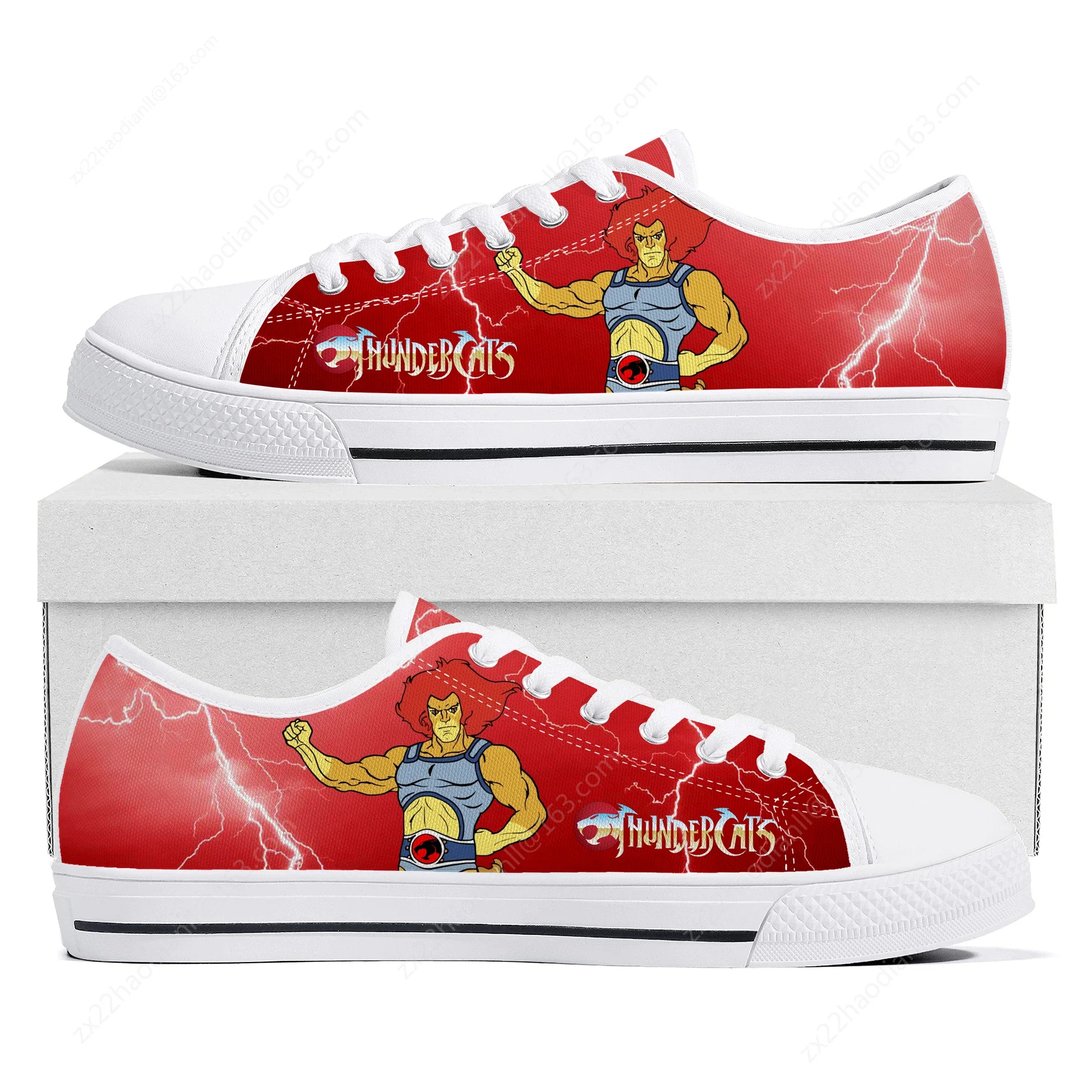 Thundercats Cartoon Low Top Sneakers Mens Womens Teenager High Quality Canvas Sneaker Couple Casual Shoes Custom White Shoe