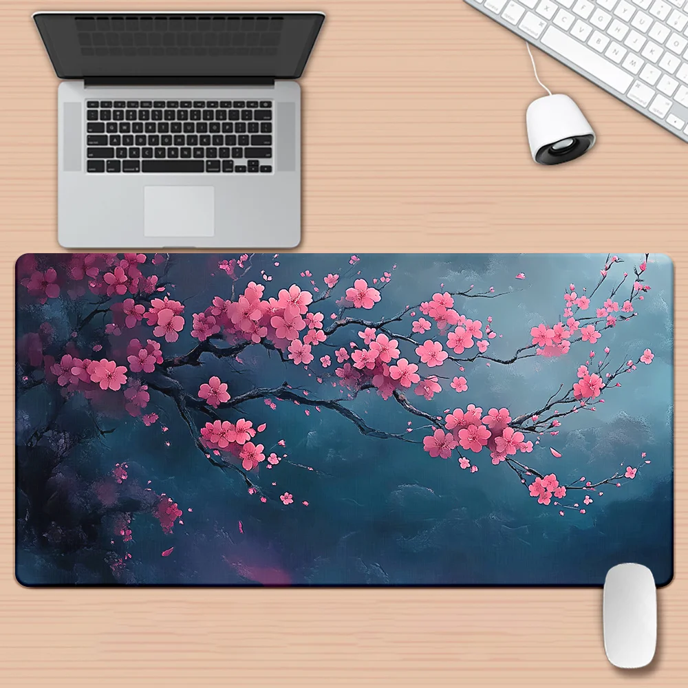 Beautiful Cherry Blossoms Sense of Technology Mousepad, Rubber Anti-Slip Gaming Mouse Mat for Office, PC, Laptop, Keyboard Acces