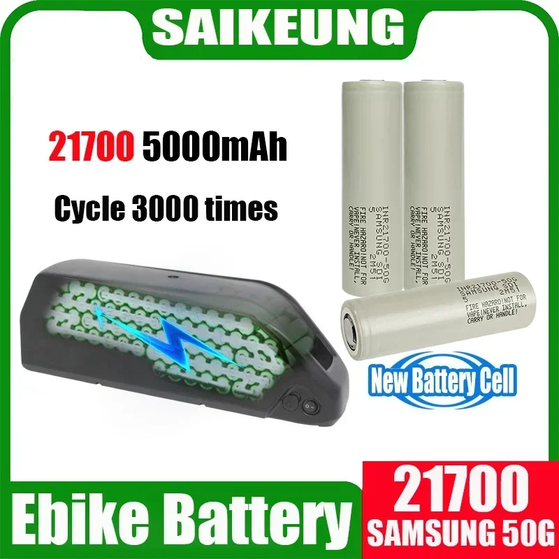 48V 60AH Original Electric Battery Ebike Battery Polly 52V Downtube Bateria for 750W 1500W 72V 3000W 21700Cell BBS02 BBS03 BBSHD