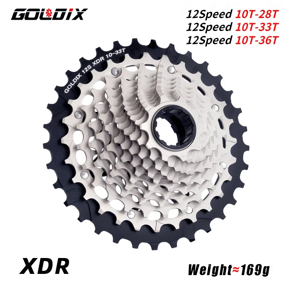 GOLDIX XDR 12 Speed Cassette 28T 33T 36T Ultralight K7 Cassette 12V for Sram XDR Electronic Shifting r9270 r8170