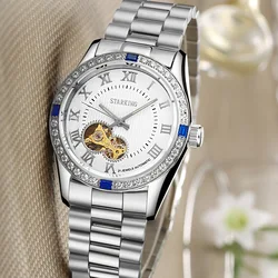 STARKING Star King brand watch classic diamond-set automatic men's mechanical watch luminous hollow watch