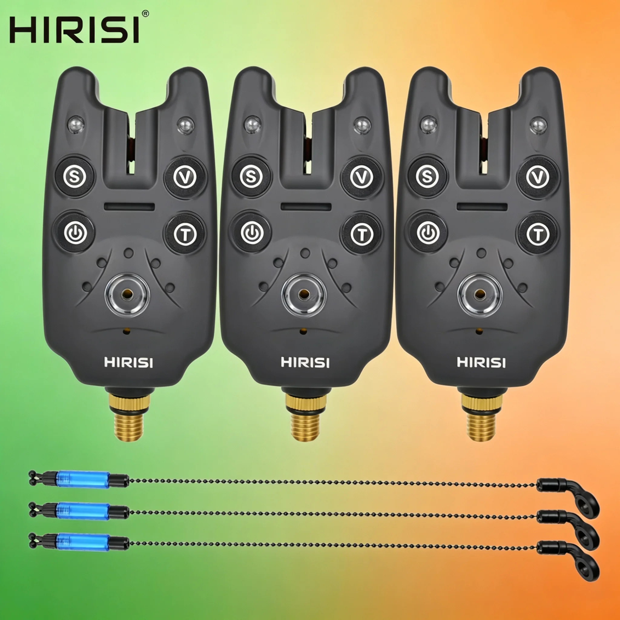 Hirisi Carp Fishing Bite Alarm Sets Fishing Alarms with Fishing Swingers Blue Color Fishing Accessories B1101