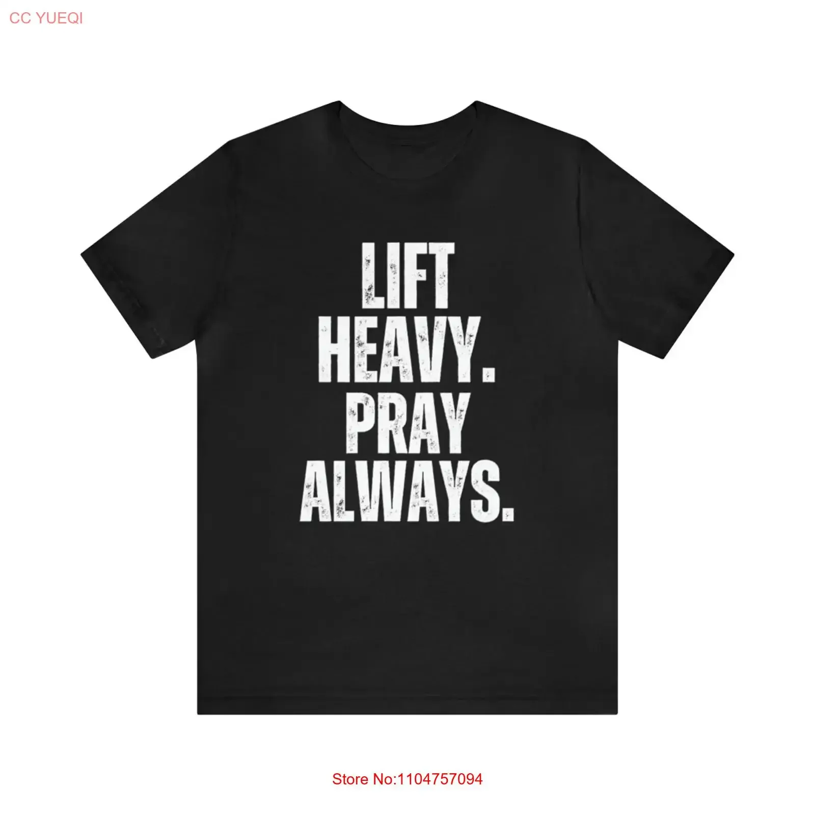 Lift Heavy Pray Always T Shirt Christian men workout Gym tee weightlifting vintage Washed designer clothes Comfortable