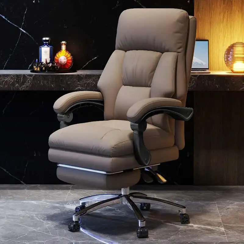 

Italian Design Computer Office Chairs Ergonomic Modern Leather Sedentary Office Chairs Recliner Boss Furniture Bureaustoel LLOC