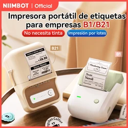 NIIMBOT B21/B1 Portable Thermal Printer 1500mAh Wireless Sticker Printer With Self-adhesive Labels For Barcode Clothing Jewelry