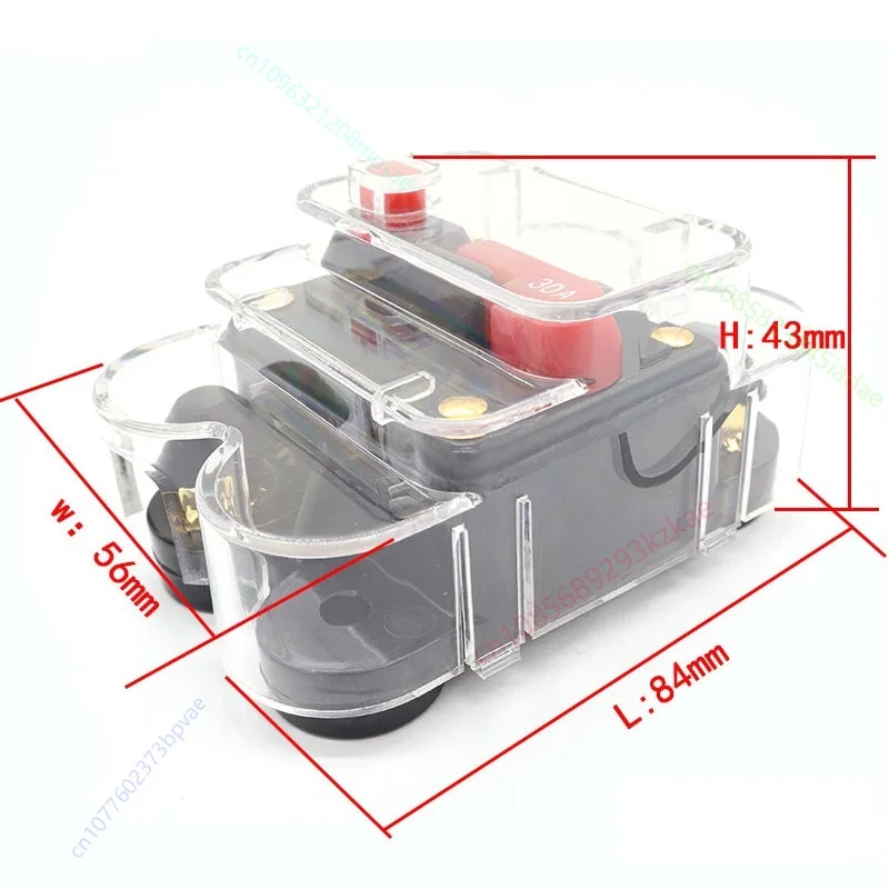 30A-300A Circuit Breaker Reset Fuse With Cover 12V-24VDC Waterproof Reset Switch Fuse Holder For Car Truck Yacht Audio System