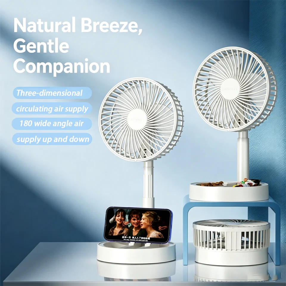 

2026 USB Desktop Small fan Folding Fan Portable Small fan Straight into The Quiet Windy Dormitory Office fan Dormitory offices