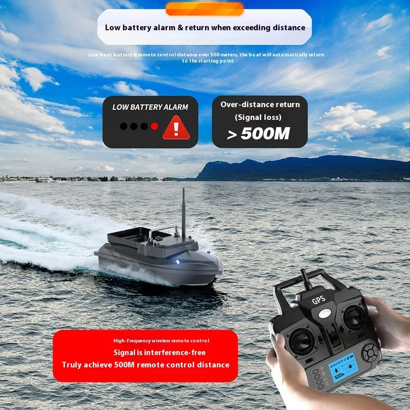 Barco de cebo MBLN VX – GPS 500 m, control remoto y retorno automático - imagen 2