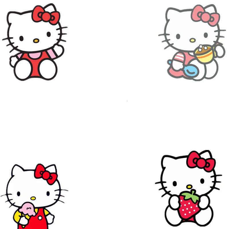 Kawaii Sanrio милый Hello наклейка «Котенок» мотоцикл автомобиль мультфильм украшение Ландшафтный автомобиль наклейка детская игрушка подарок на день рождения