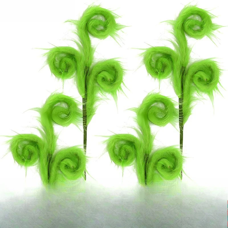 

5pc Christmas Holiday Decoration: Green Christmas Green-haired Fairy Cuttings Holiday Decor Gift Dacron Christmas tree ornaments
