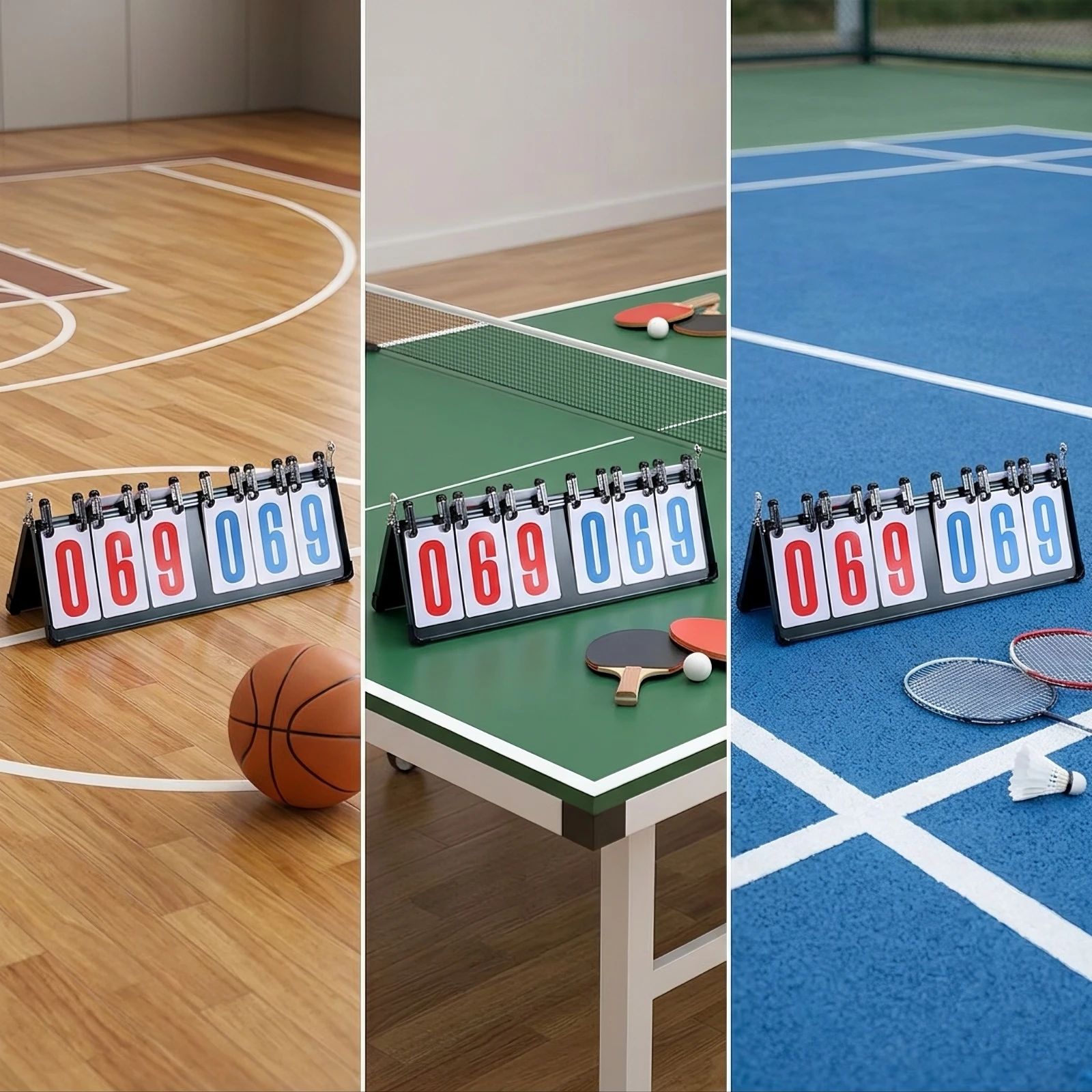 Manual Flip Scoreboard Compact Tabletop Scoreboard Scorekeeper High-Visibility Score Keeper Long-Lasting for Referees