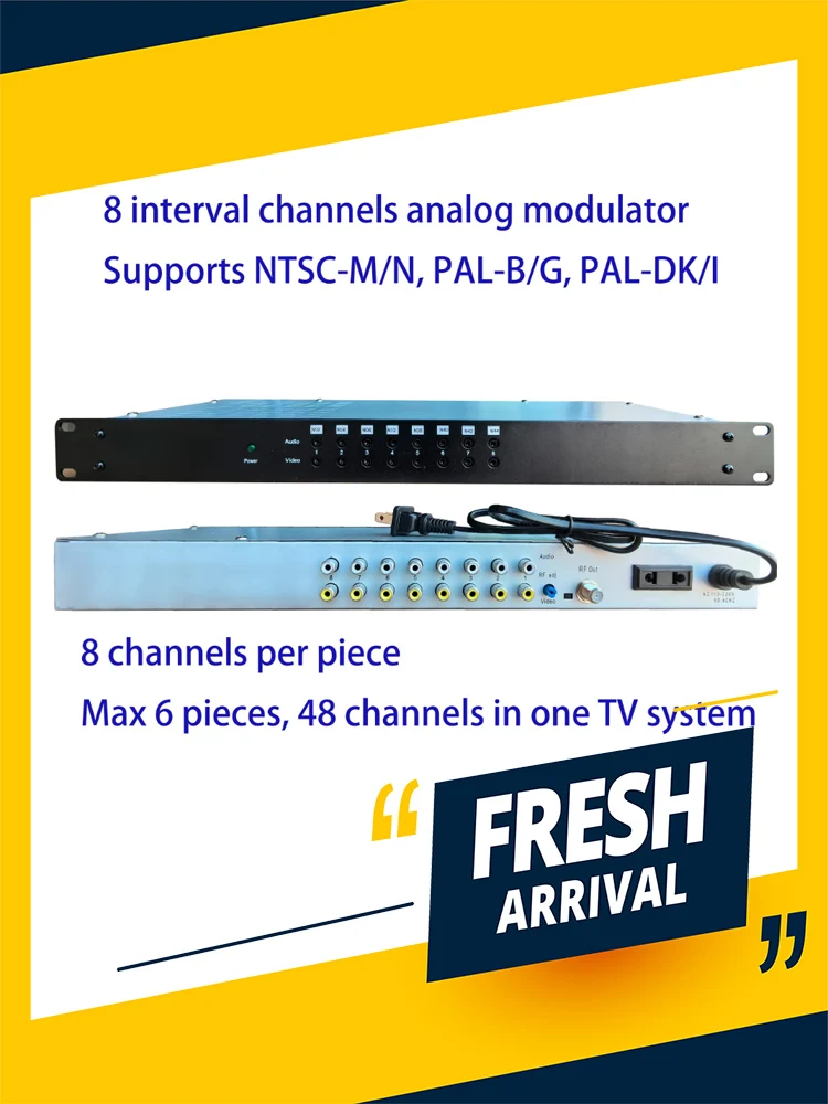 8 قنوات فاصلة، مغير CATV تناظري، 4 في 1، مغير رأس catv، مغير NTSC PAL-B/G RF #2
