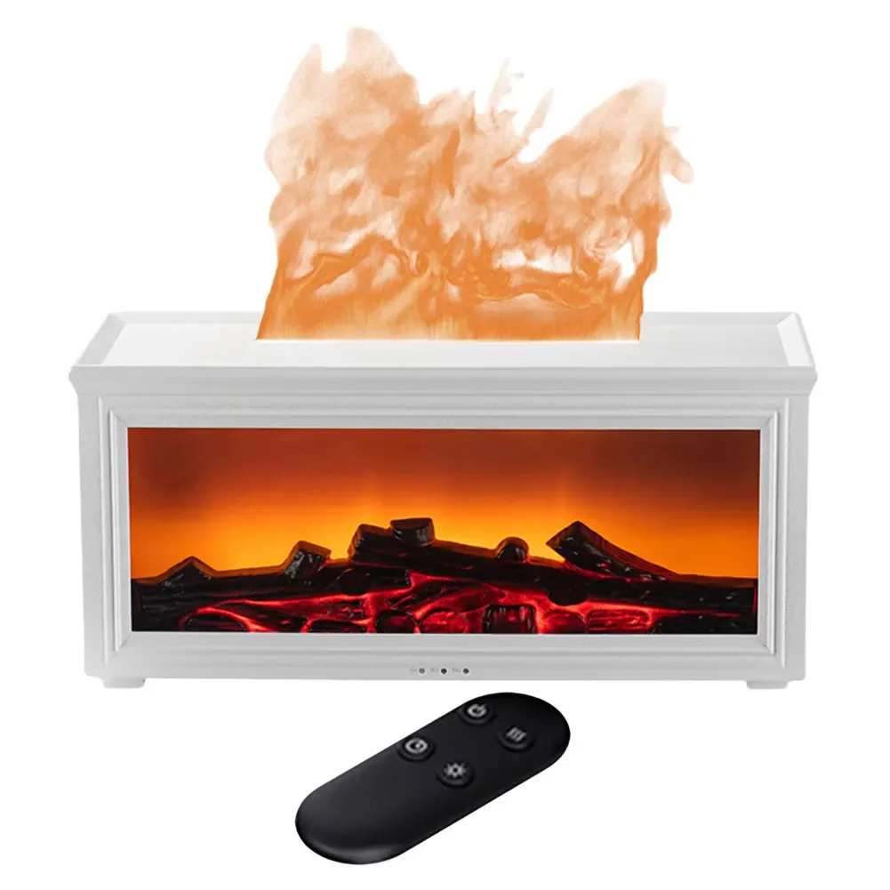 Type-C Rechargeable Simulated Fireplace Aroma Diffuser, Creative Fragrance Machine with LED Flame Light, Unique Home Decor & Gift