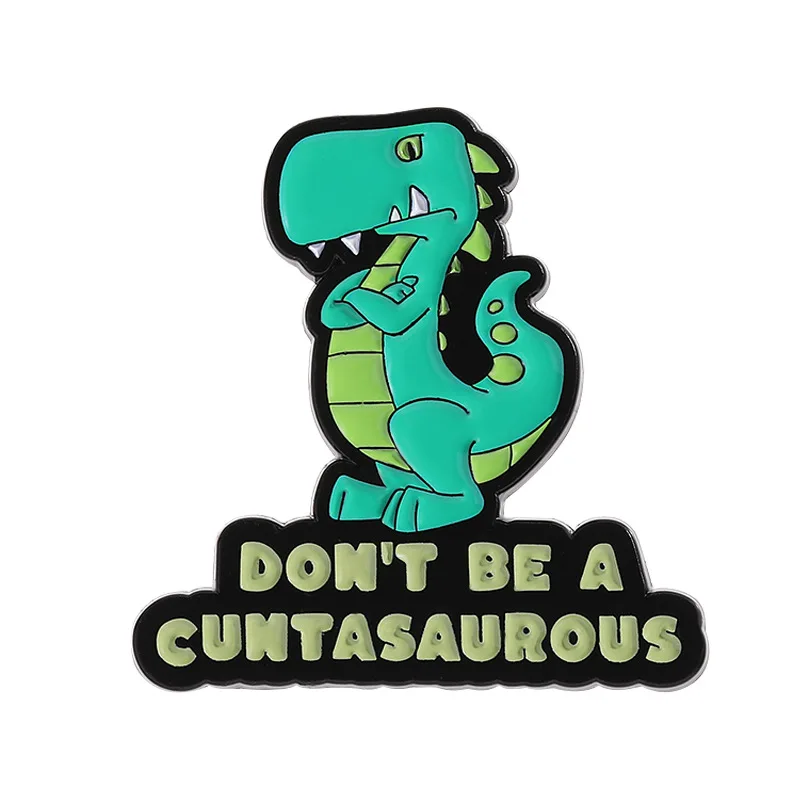 Cute green little dinosaur Fun Jewelry Gifts Cartoon Anime Ancient Animal Series Brooch Enamel Pin Women's brooch accessories