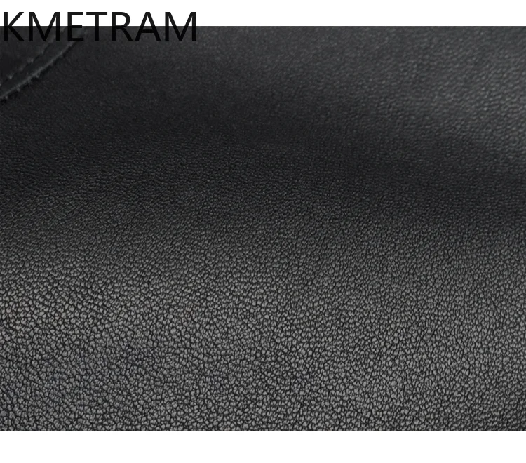 KMETRAM-Chaqueta de piel de oveja 100% Natural para mujer, chaqueta de cuero auténtico, ropa ajustada negra de alta calidad, abrigo corto de otoño 2025