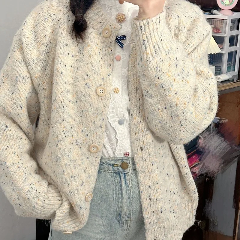 

Deeptown Youthful Woman Knit Cardigans Korean Style Vintage Harajuku Sweaters Classic Japanese Cozy Preppy Casual Outerwears