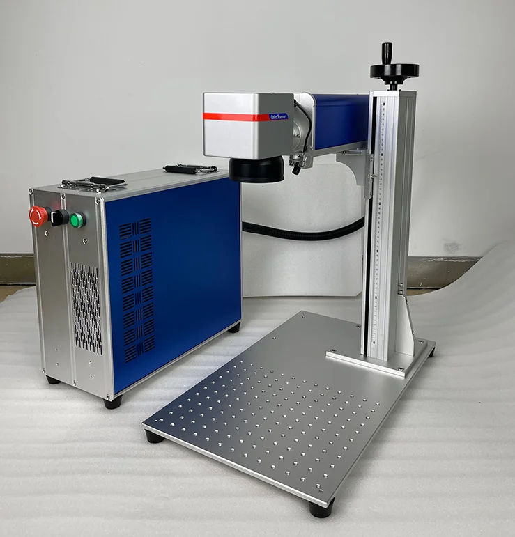 

60w 80w 100w Fiber Laser 2.5d Laser Marking Machine With Ezcad3 Software With Motorized Z Axis For Engraving Metal Jewelry