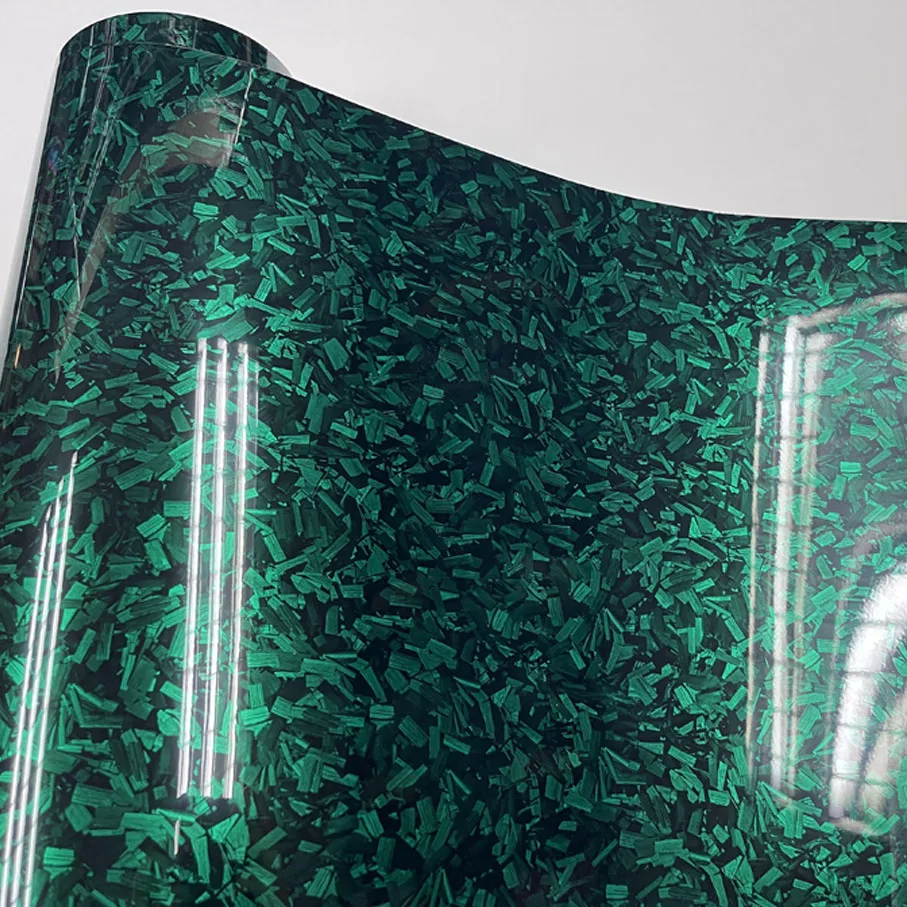 

Премиум ПЭТ, высококачественные самоклеящиеся наклейки, глянцевые зеленые кованые виниловые наклейки из углеродного волокна, автомобильная пленка, автомобильные аксессуары