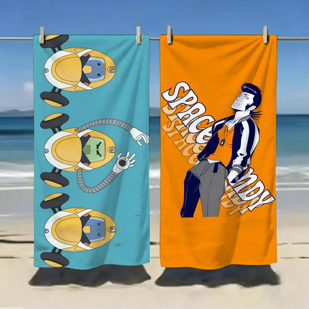 Retro Space Anime S-Space Dandy Towel Microfiber soft Beach Towel for Travel Fitness Sauna Bathing Camping