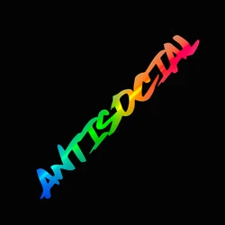 Antisocial Car Sticker Flag Windshield Creative Competition Letters JDM Decorative Styling Style Vinyl Decals Apply To Mustang
