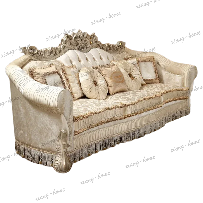 PG European Italian Living Room Sofas Beige Vintage Apartments Lazy Living Room Sofas Lounge Nordic Muebles Para Hogar Furniture