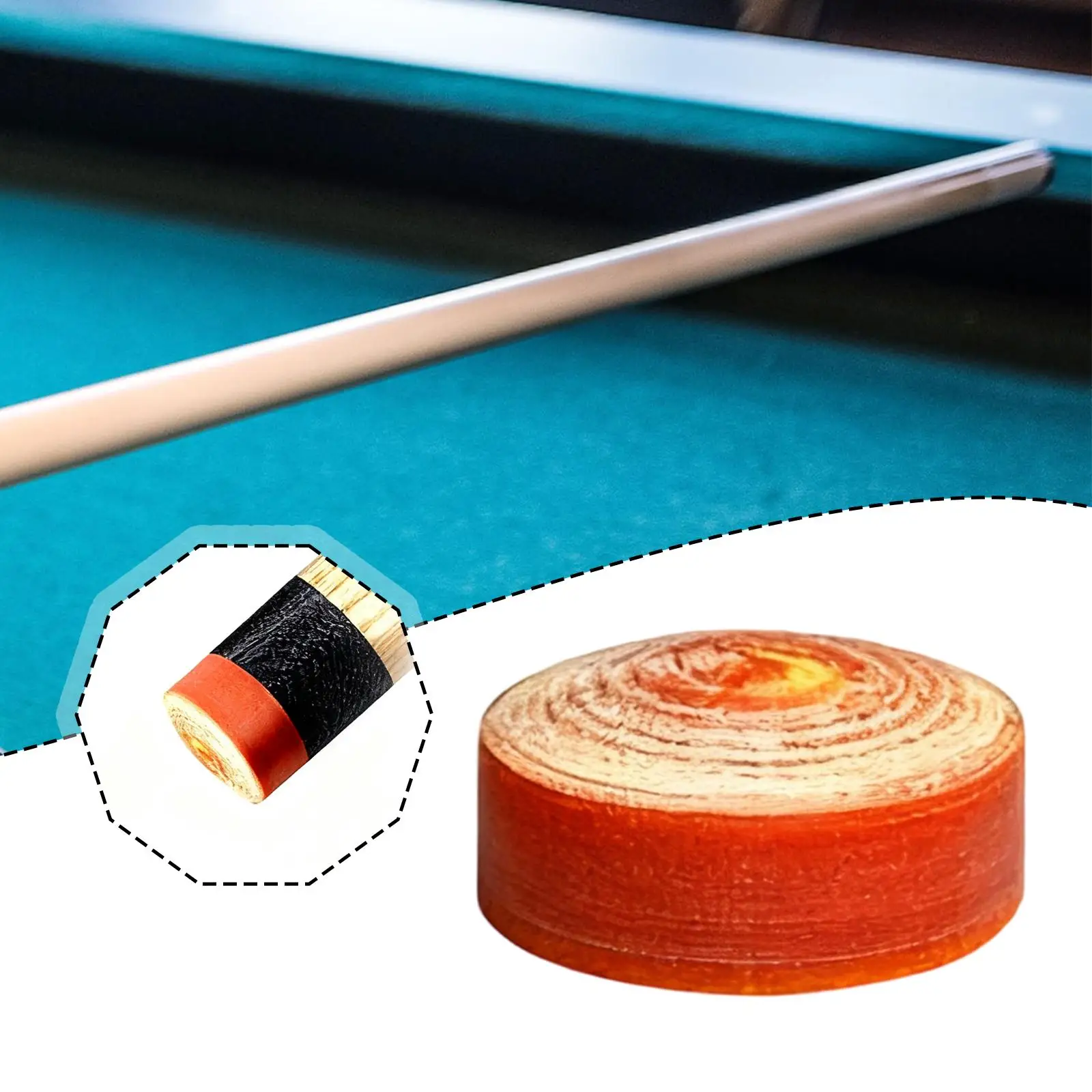 Billiard Accessories Resin Break Jump Cue Tip Stable Performance Hard Tip Replacement for Cue Repair Setup