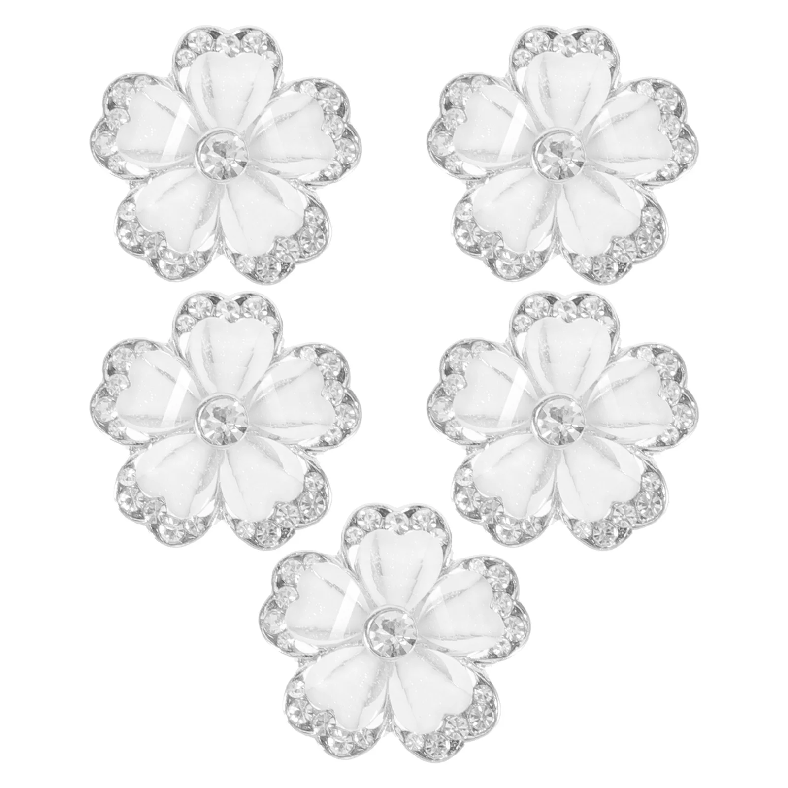 

TEHAUX 5pcs Alloy Buttons for Sewing Vintage Clothes Knitting Shirt Suit Waist Cinching Fancy Crystal 3D Decor