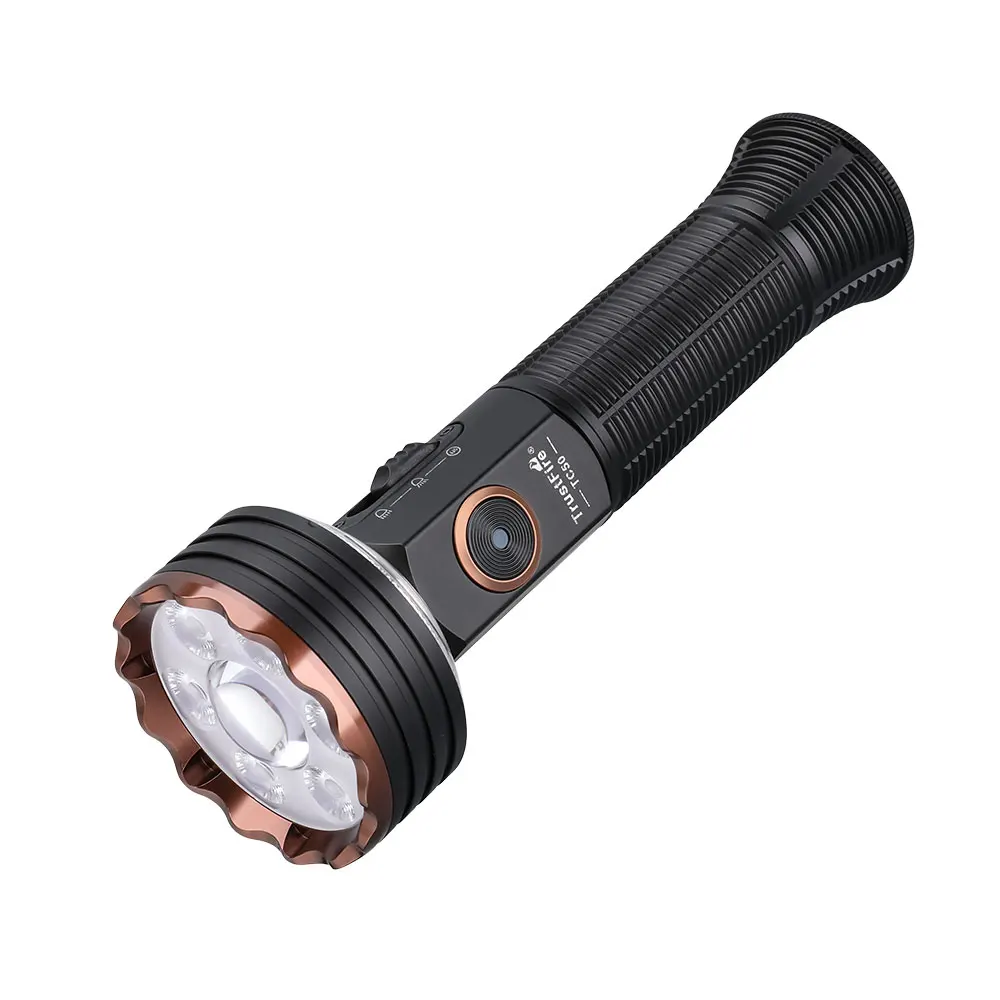 TrustFire TC50 Emergency Multifunctional Flashlight High Performance Rechargeable Discharge LED Flashlight Outdoor Warning Light