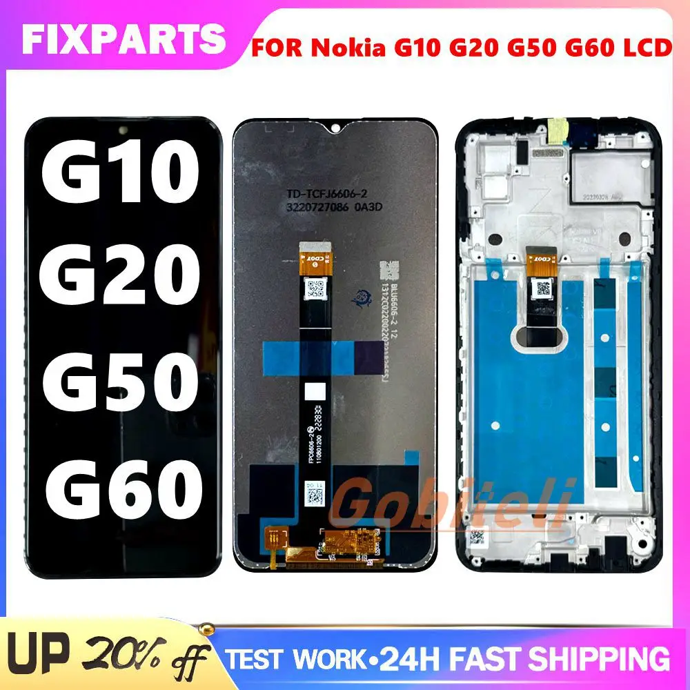 

ЖК-дисплей с сенсорным экраном и дигитайзером в сборе для Nokia G10 G20 TA-1334 TA-1351 TA-1346, сменный ЖК-экран для Nokia G50 G60