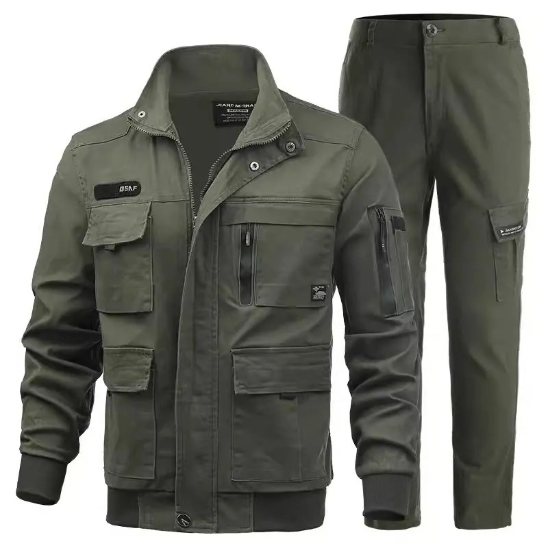 Camouflage Suit Stain-Resistant Wear-Resistant Machine Repair Workshop Working Elastic Anti-Scald Labor Overalls