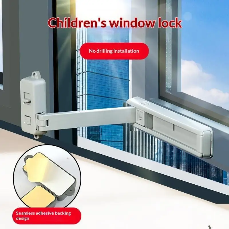 Window Lock Child Protection Window Restrictor Baby Safety Stopper Fall Prevention Lock Limiter