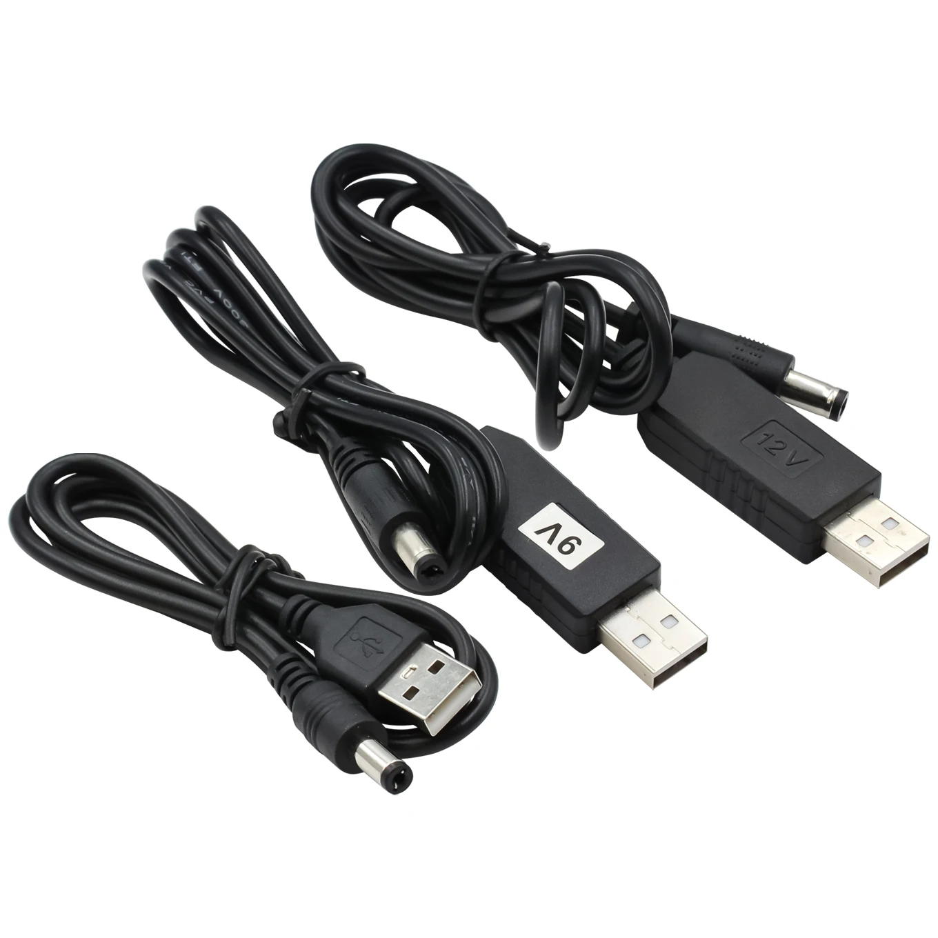 USB DC 5V 9V 12V Step-up Module Converter 2.1x5.5mm Male Connector