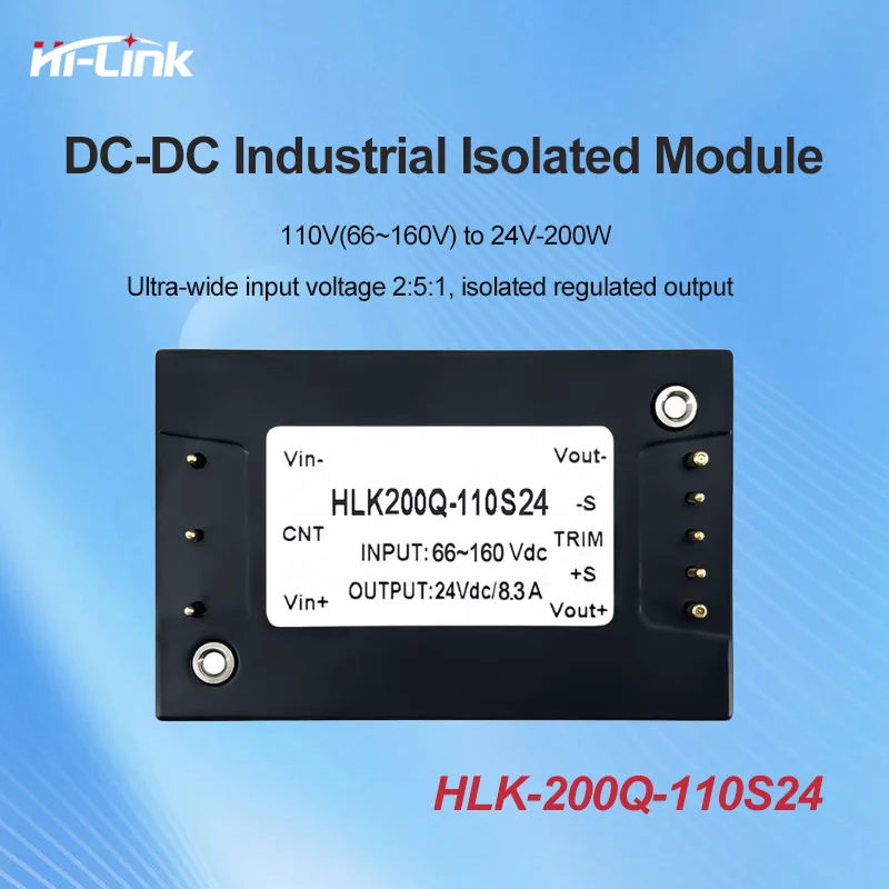 Hi-Link DCDC 200W 200Q-110S24 110V to 24V Regulated Single Output Half-Brick Isolated Power Module