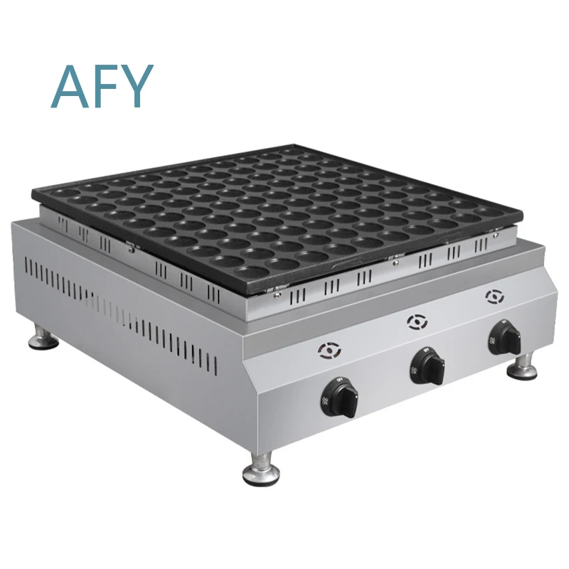 Portable Outdoor Cooking Waffle Maker for Commercial Use 220V Gas Powered Mini Waffle Oven with 100 Hole Grid Baking Grill