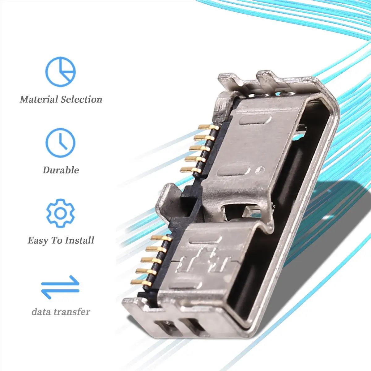 TCE USB Data Interface Metal Connector for 5D4 5D Mark IV Main Board Metal Interface