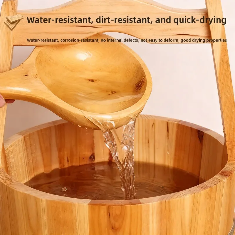 Handmade natural wooden foot bath tub and portable herbal sauna foot bath bathtub for home spa relaxation