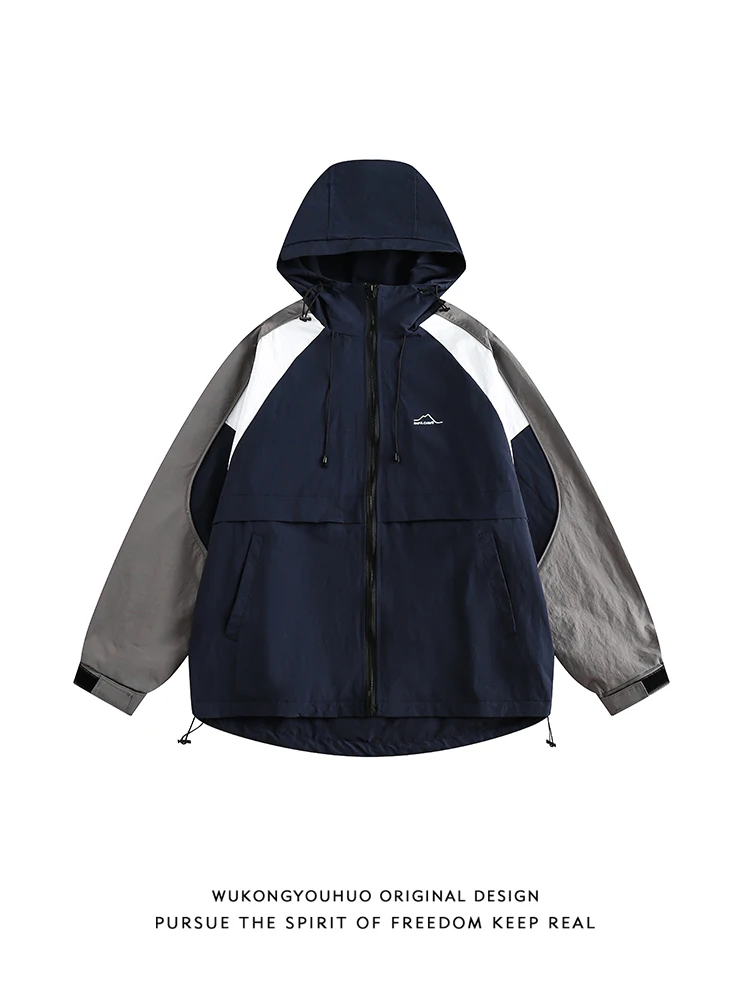 

Trendy Outdoor Functional Windbreaker Jaet ex Loose Couple Outerwear Youth ulari Autumn Season Long Sve Zipper