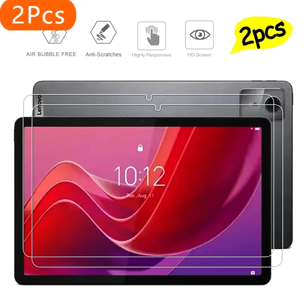 Protector de pantalla HD a prueba de arañazos, vidrio templado para Lenovo Tab K11 (edición mejorada), película protectora para tableta 11 2024, 2 uds.