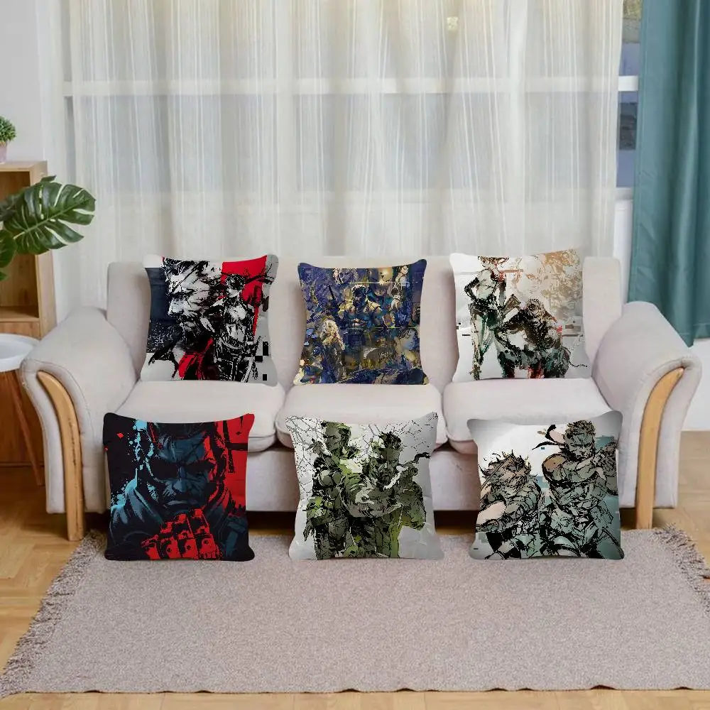 Metal Gear Solid E-sports Game Pillow Dust Cover Bedroom Kids Party Decoration Pillowcase Birthday Children Gift