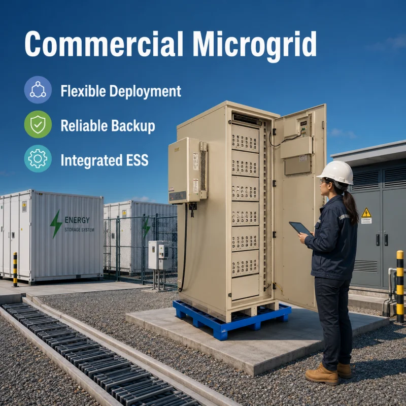 High Capacity 60kw 120kwh Commercial Solar Ess Inverter Integrated Cabinet For Outdoor Mining Site To Lower Electricity Bills
