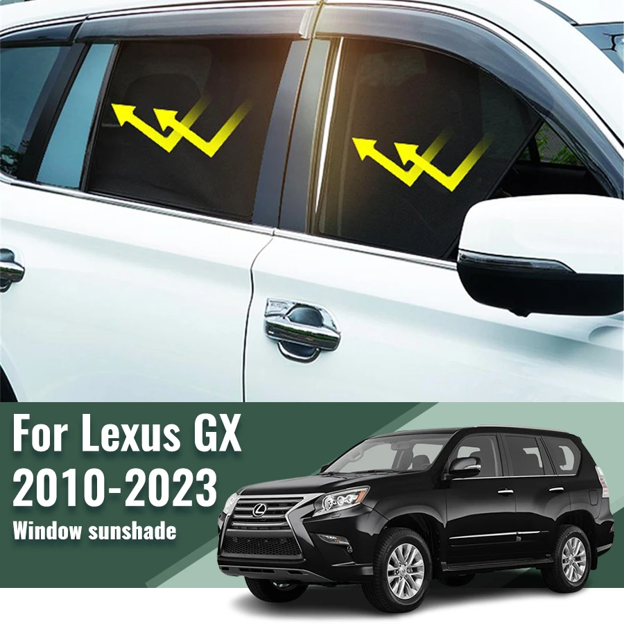 For Lexus GX 2010-2023 400 460 GX400 GX460 Car Sunshade Magnetic Front Rear Windshield Curtain Side Window Sun Shade Visor