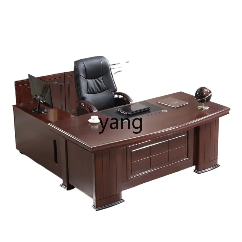 

LH Single Supervisor Desk Manager Office Desk and Chair Combination Simple Modern Office Furniture