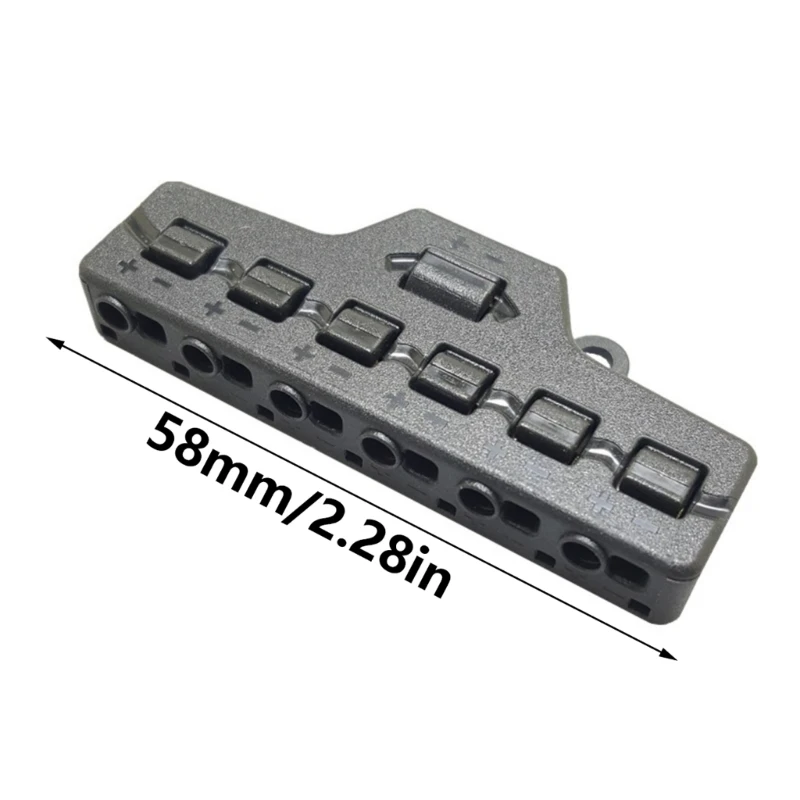 Easy Installation LED Lighting Wire Connector Block 1 In 6 Out Power Distribution Connector for Home & Vehicle Use 87HA