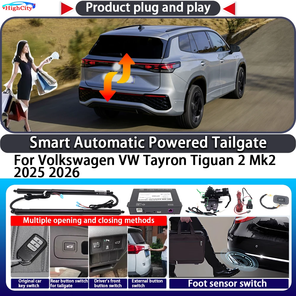 For Smart Volkswagen VW Tayron Tiguan 2 Mk2 2025 2026 Smart Automatic Powered Tailgate Key Control Close Electric Power Tailgate