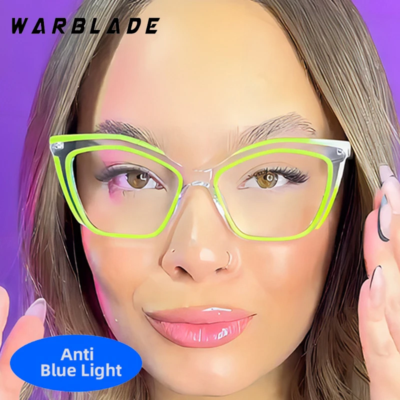 

Trend Candy Color Cat Eye Men Women Glasses Luxury Brand Games Reading Anti-Blue Light Fashion Optical Eyeglasses Female Lentes