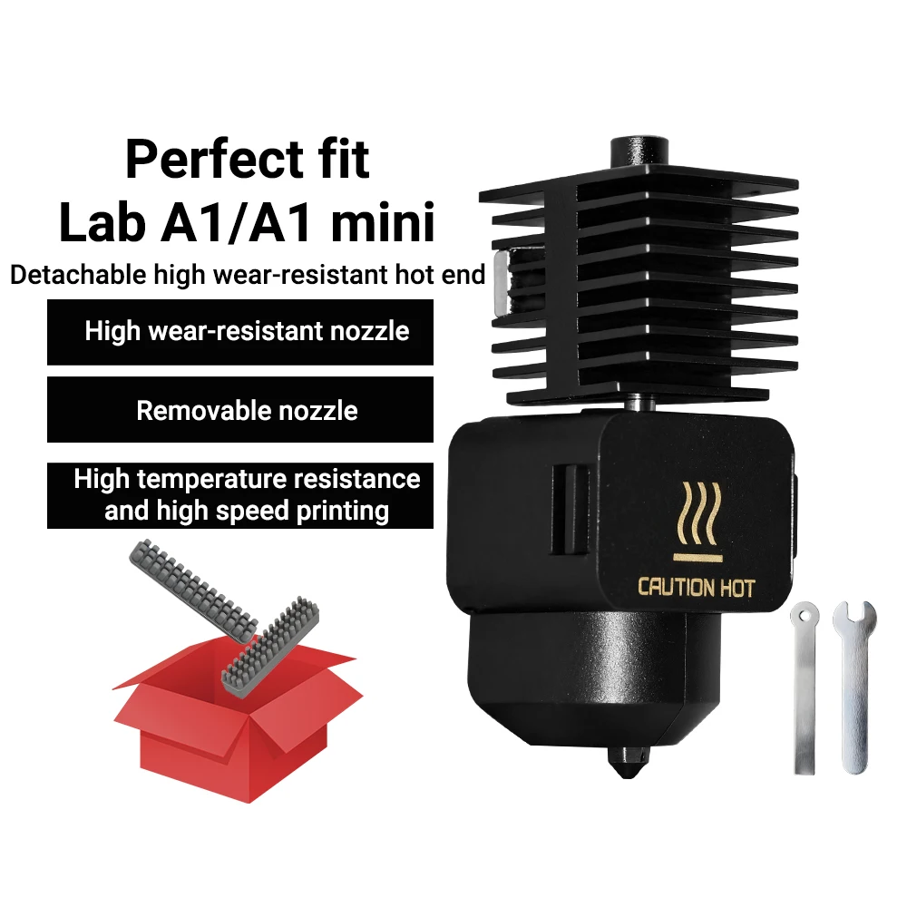 ホットエンドキット BambuLab A1/A1 ミニ高速ホットエンドアセンブリ 0.2/0.4/0.6/0.8 ミリメートル硬化鋼ノズル 3D プリンタ部品