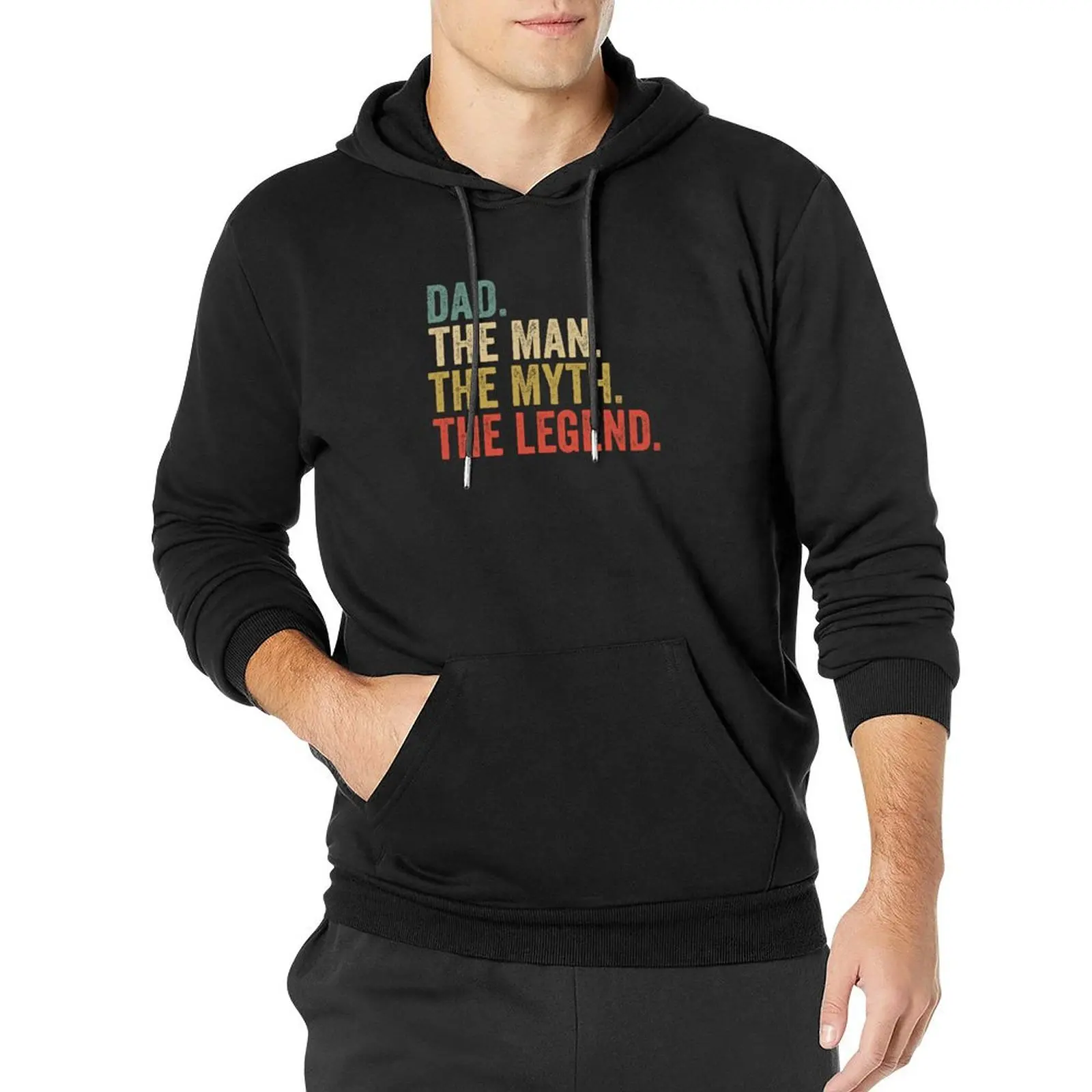 Dad the man the myth the legend retro fathers day Pullover Hoodie mens clothing autumn new products hoodie oversize