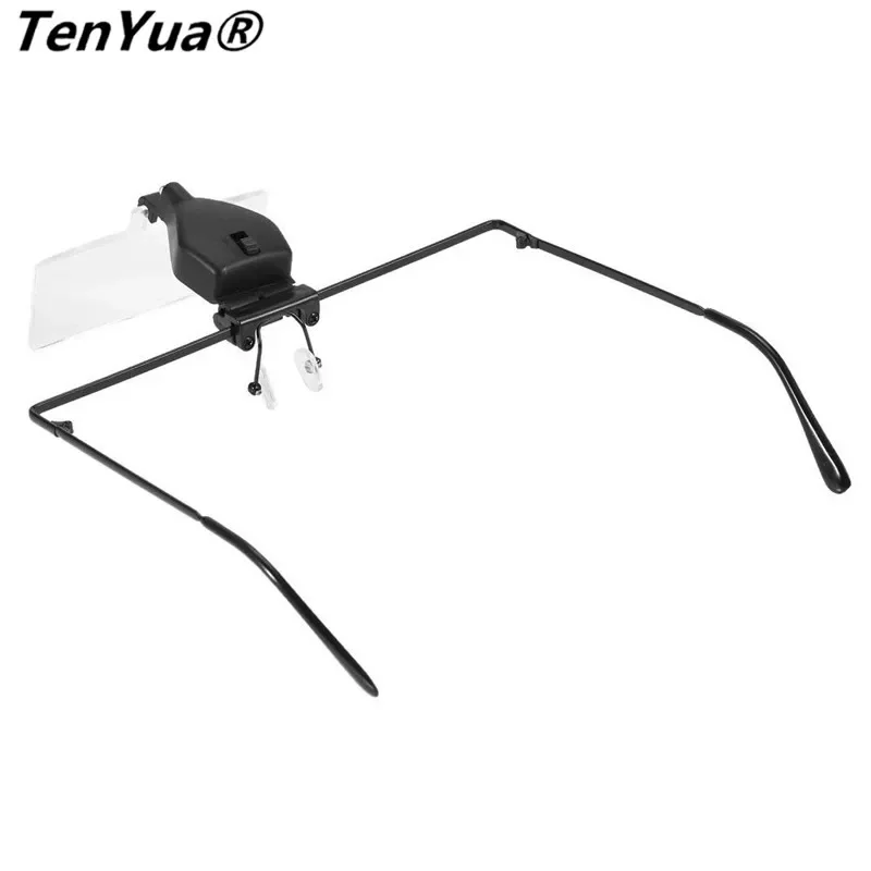 Imagem -05 - Tenyua 1.5x 2.5x 3.5x Lente Lupa Cabeça Lupa Leitura Lupa com Luz Led Óptico Durável Lupa